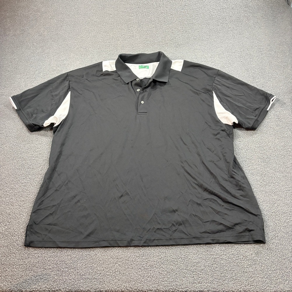 Ben Hogan Polo Shirt Mens 3XL Black Performance Short Sleeve Colorblock Golf Top